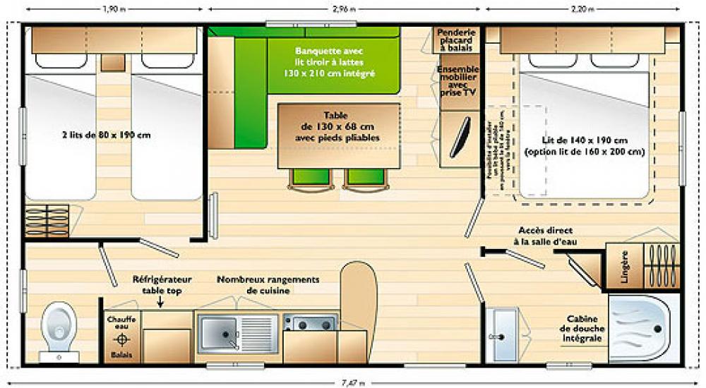 Plan - Mobil-home supermercure